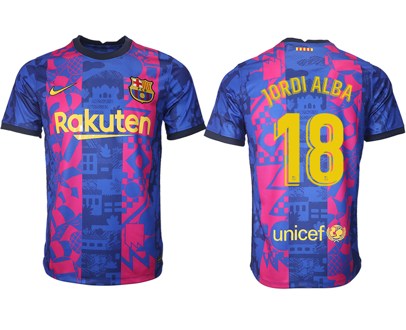 Men 2021-2022 Club Barcelona blue training suit aaa version #18 Soccer Jersey->barcelona jersey->Soccer Club Jersey